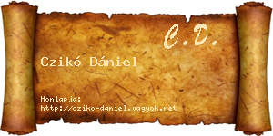 Czikó Dániel névjegykártya