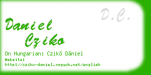daniel cziko business card